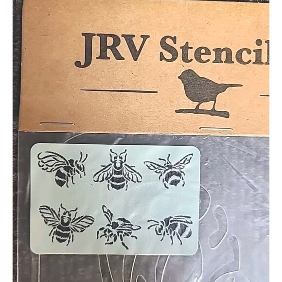NEW JRV 15mil Reusable "Bees" Stencil 17.5x11.5 Jami Ray Vintage bee - Picture 1 of 3